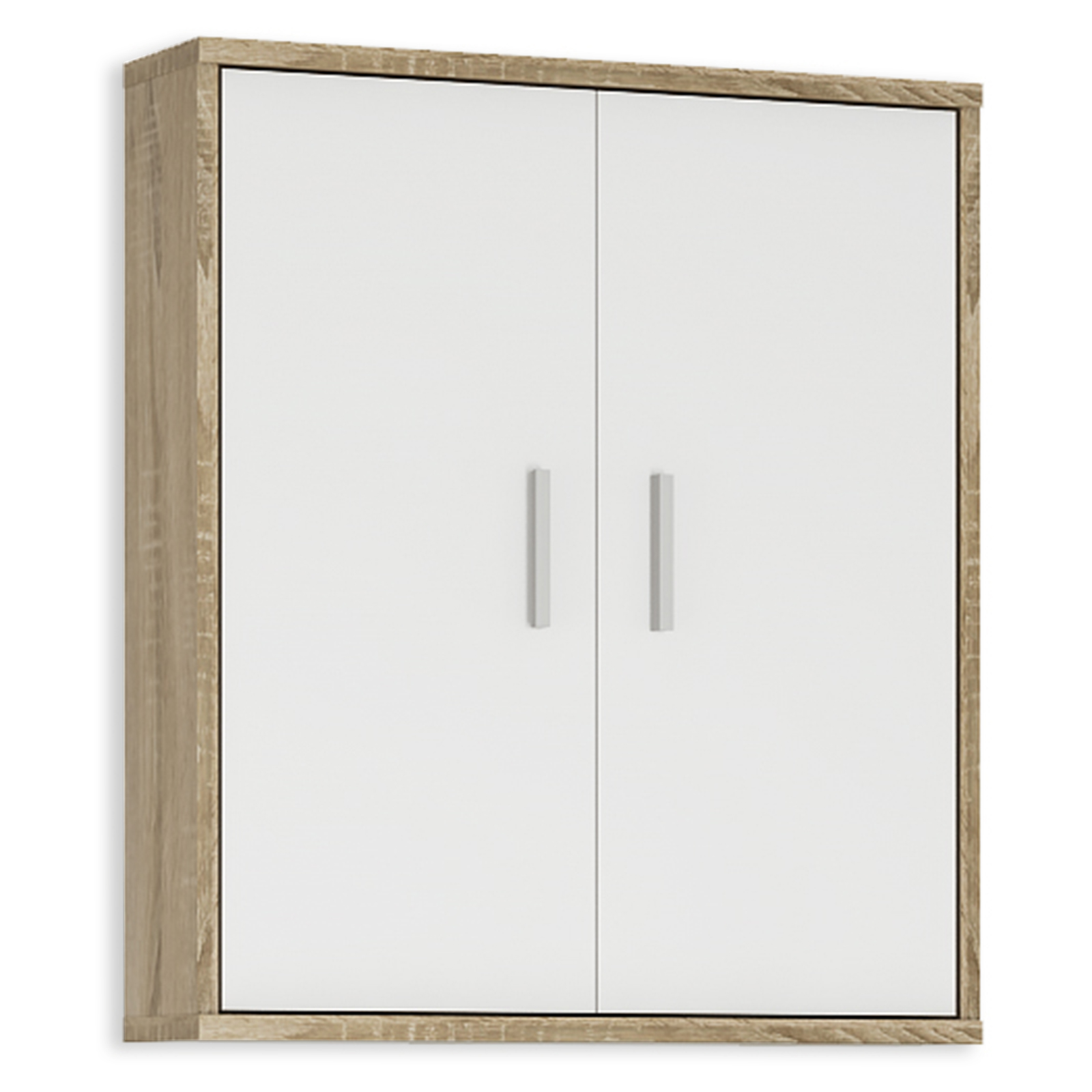 Hängeschrank - weiß-Sonoma Eiche - 61 cm breit