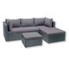 Gardiola Lounge Sitzgruppe - grau - inklusive Kissen