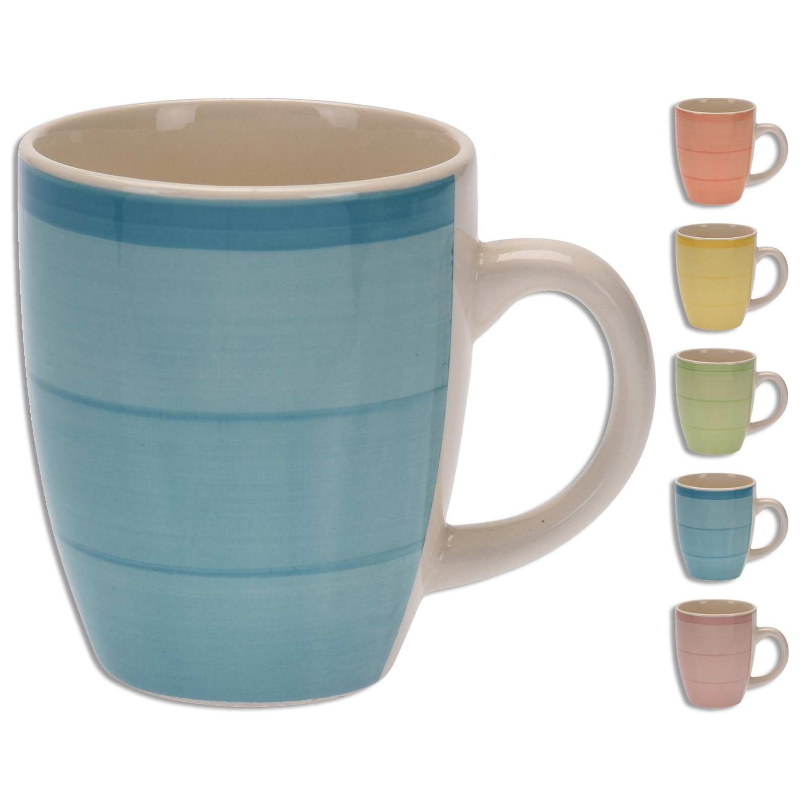Kaffeebecher - bunt - Steingut - 380 ml