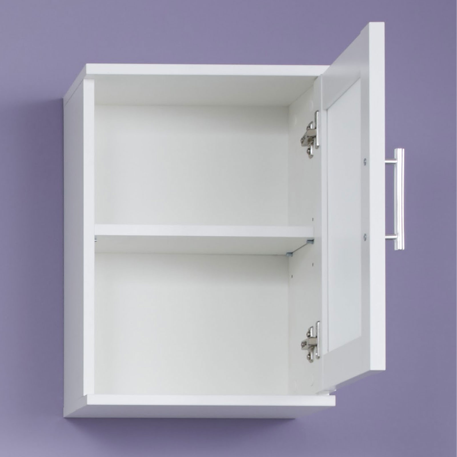 Hängeschrank - weiß - Glas satiniert - 35 cm breit