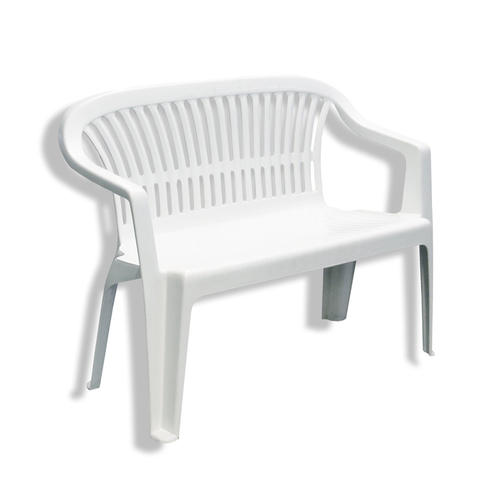 Gartenbank DIVA weiß Kunststoff stapelbar Gartenbänke & Sofas