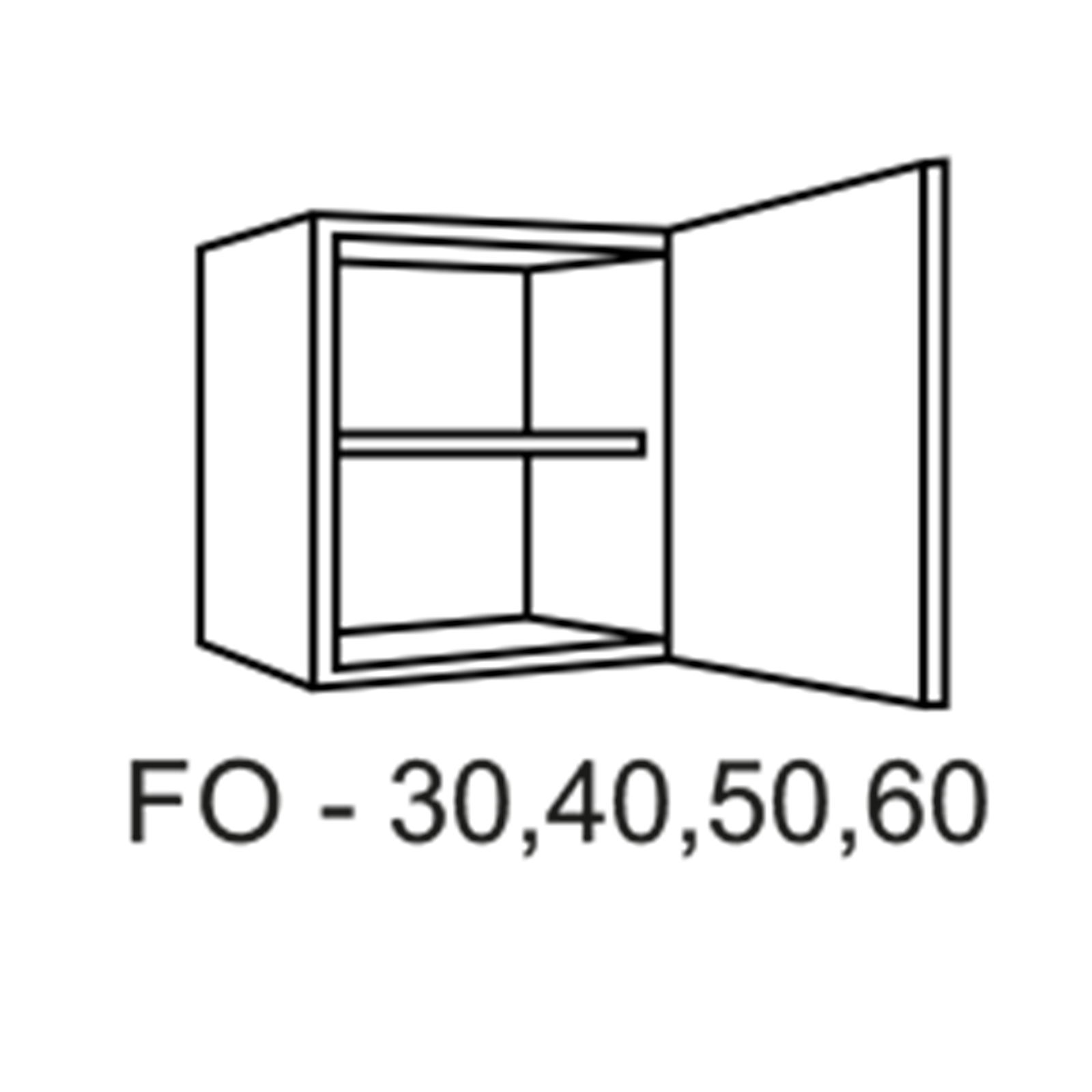 Oberschrank - anthrazit-Sonoma Eiche - 40x57 cm