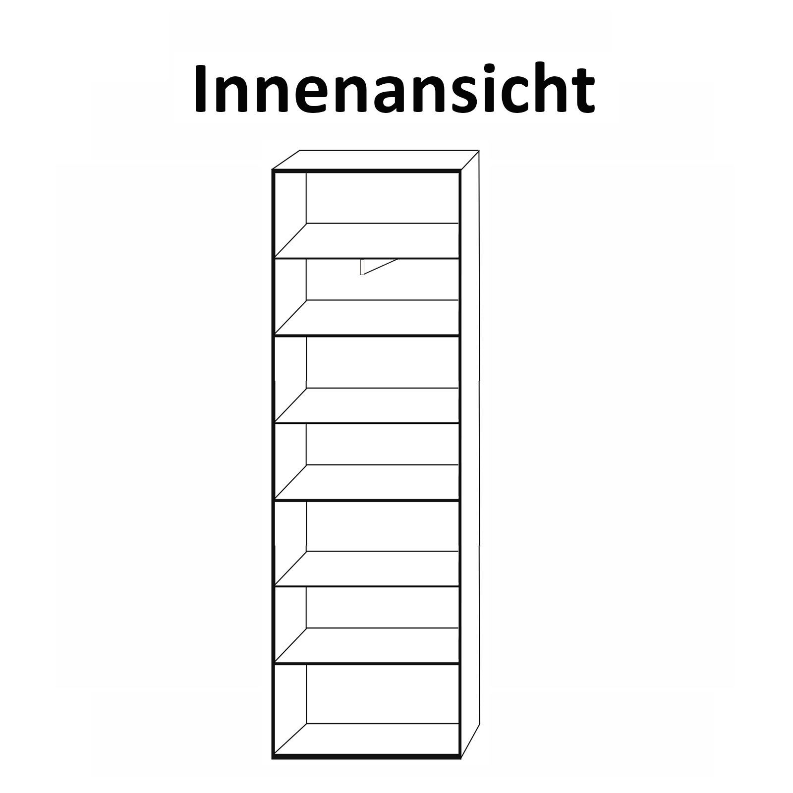 Drehtürenschrank - weiß - 50 cm breit