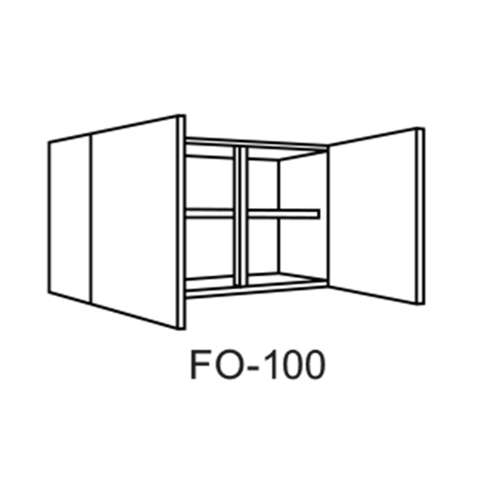 Oberschrank - anthrazit-Sonoma Eiche - 100x57 cm