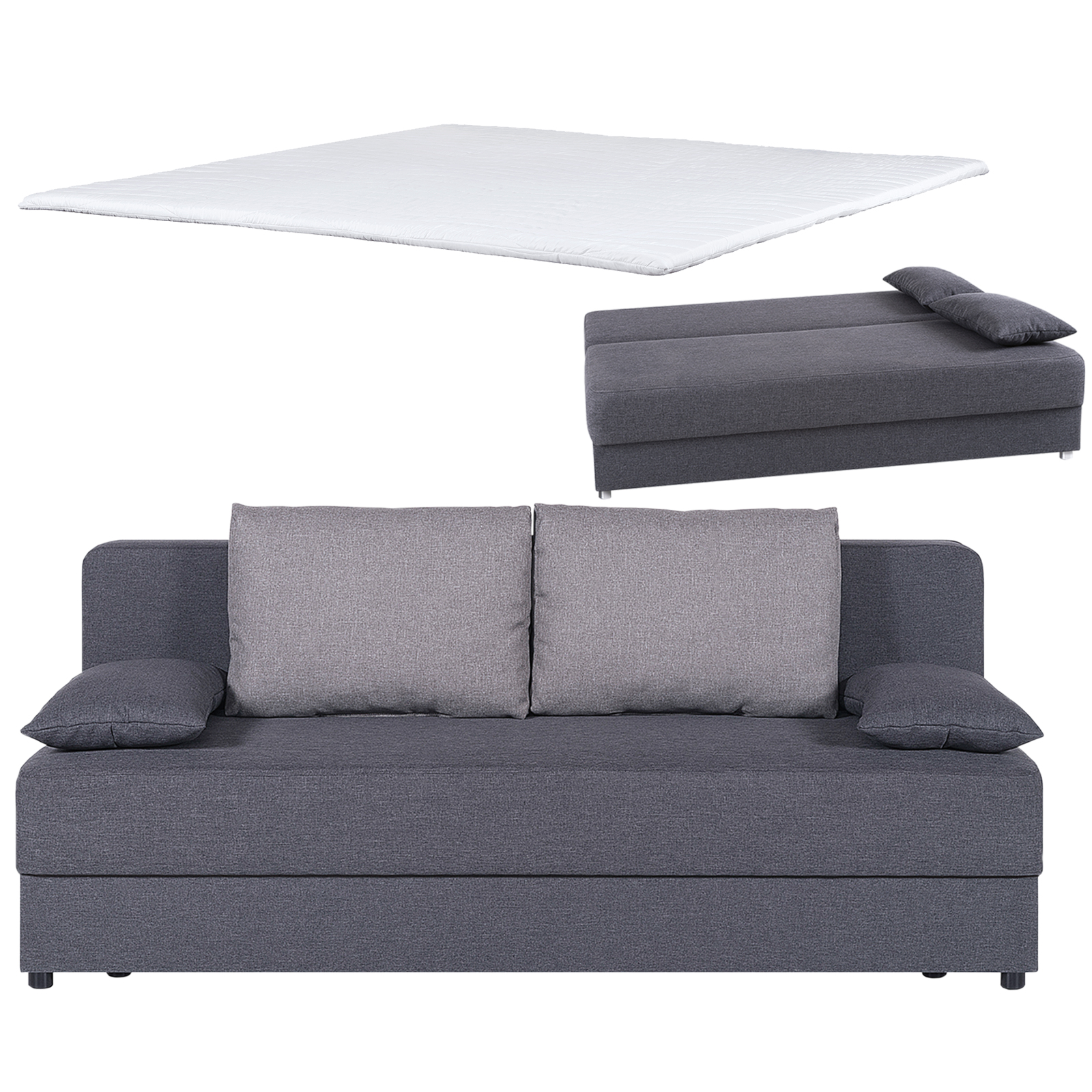 Schlafsofa-Set mit Topper - Bonell-Federkern