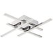 LED-Deckenleuchte CROSS - Chrom - warmweiß