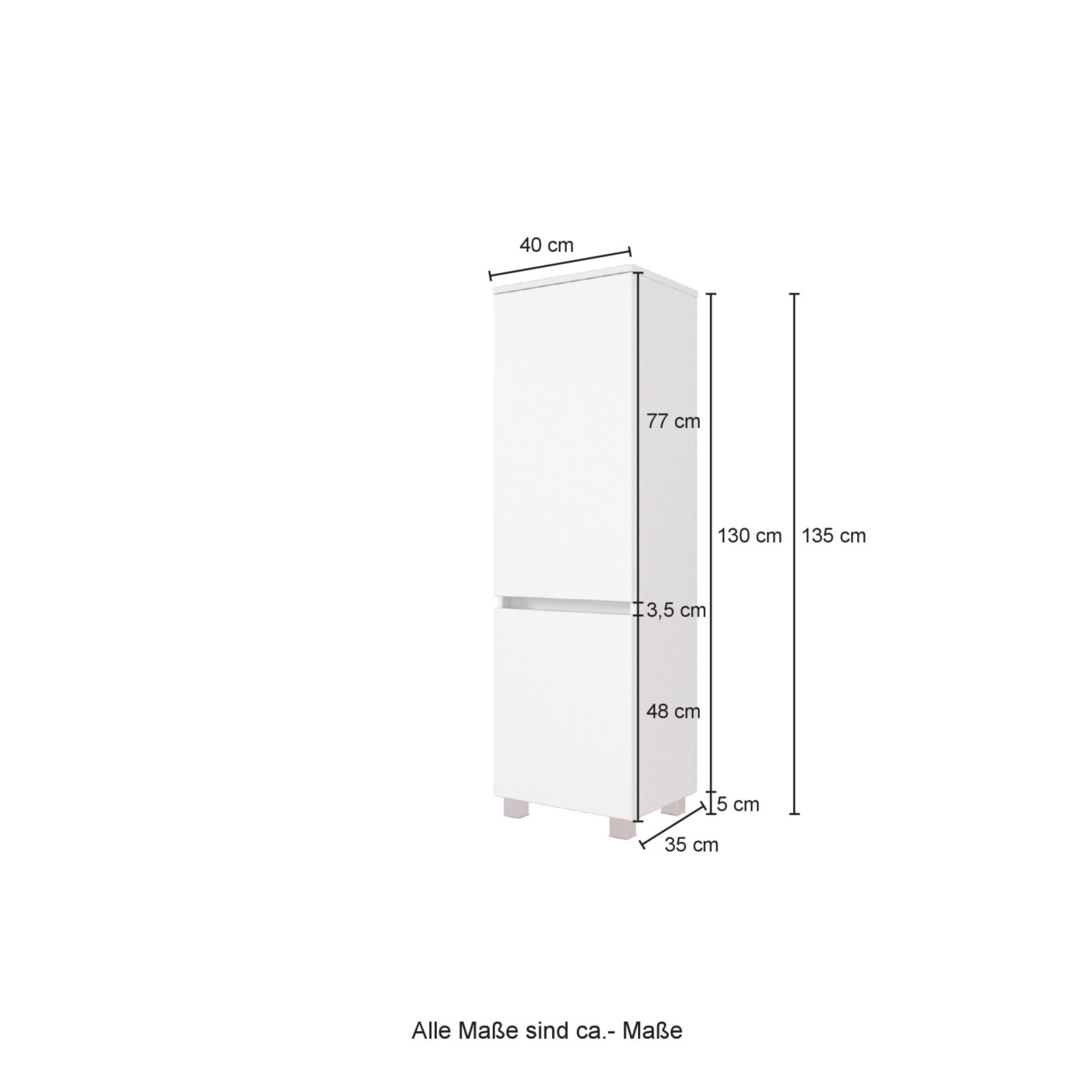 Midischrank LUCCA/KOPENHAGEN - weiß matt-Wotan Eiche - 40 cm | Online bei  ROLLER kaufen