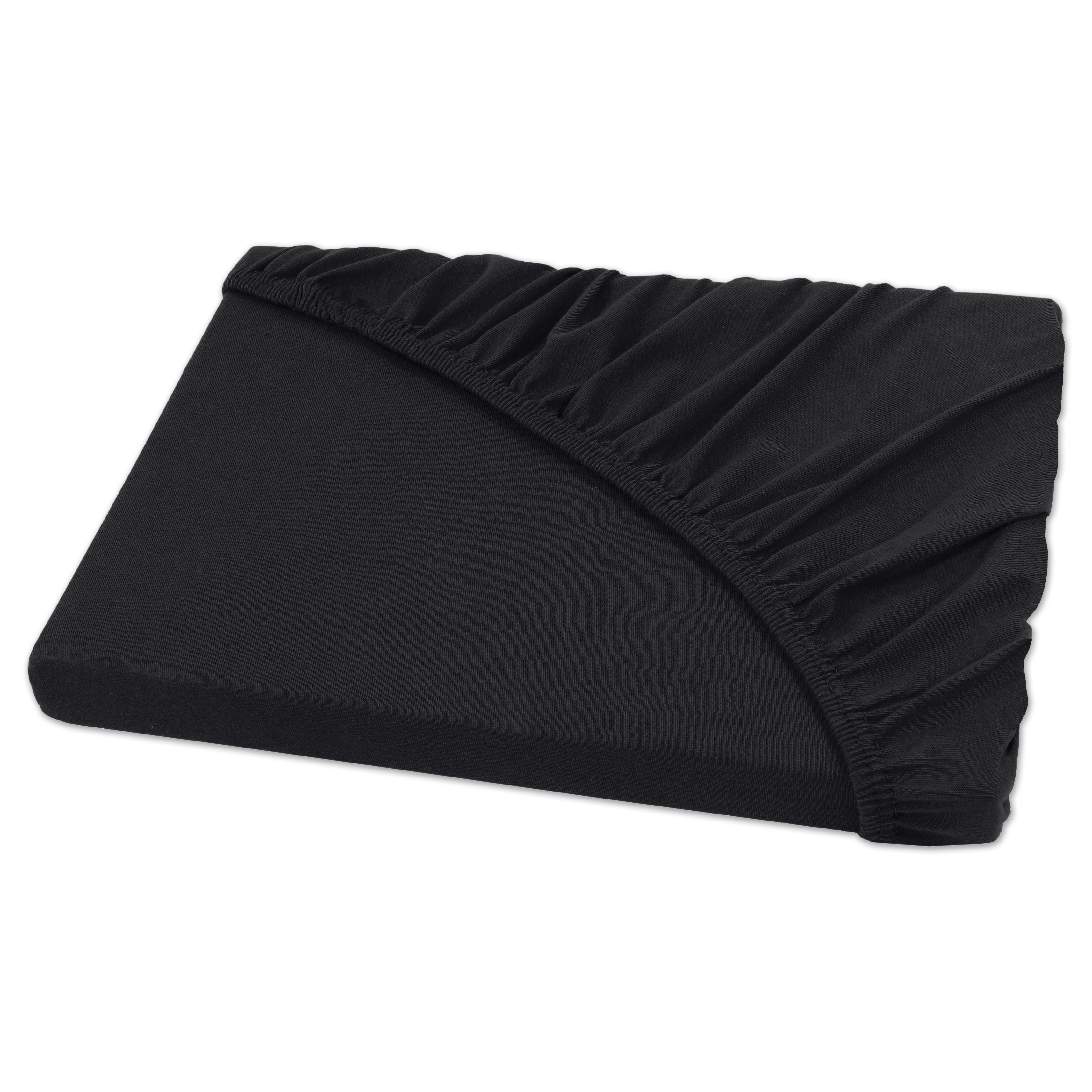 Ella@HOME Jersey-Boxspring-Spannbettlaken - schwarz - 180x200 cm