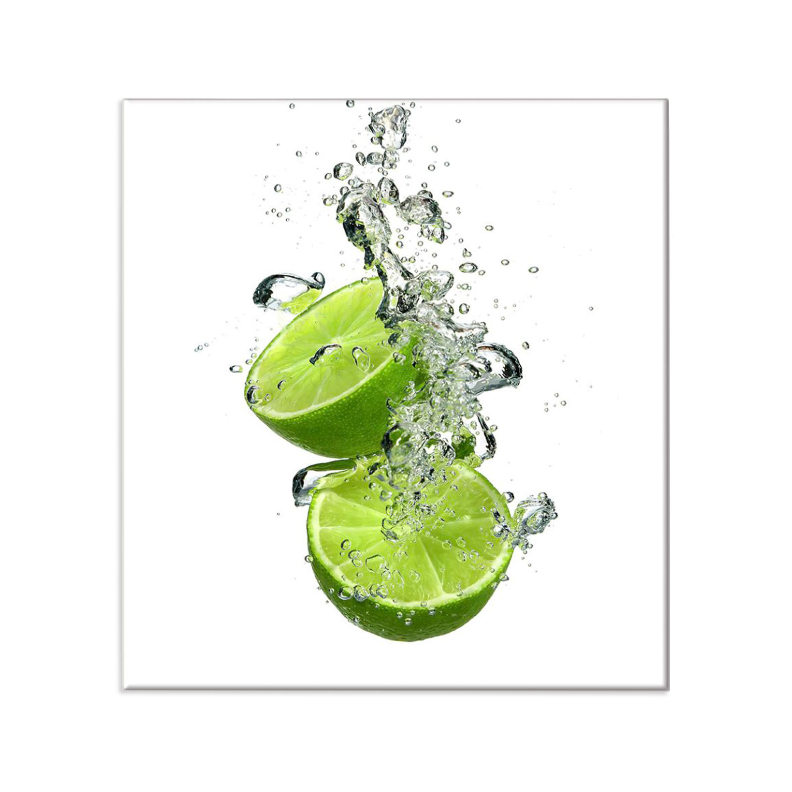 Küchenrückwand aus Glas - Limette - 60x65 cm