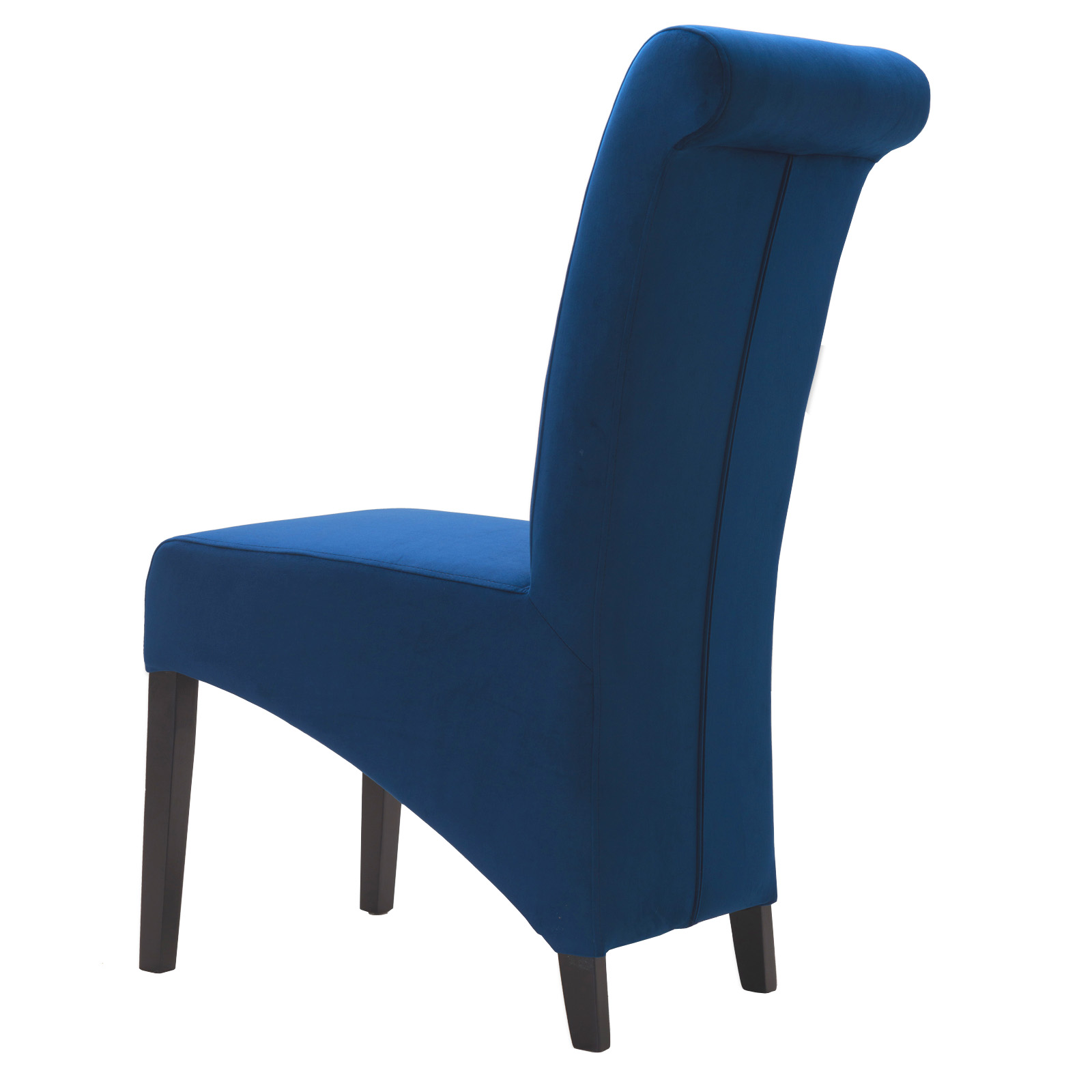 Polsterstuhl - blau-schwarz - Samtvelour - 45 cm