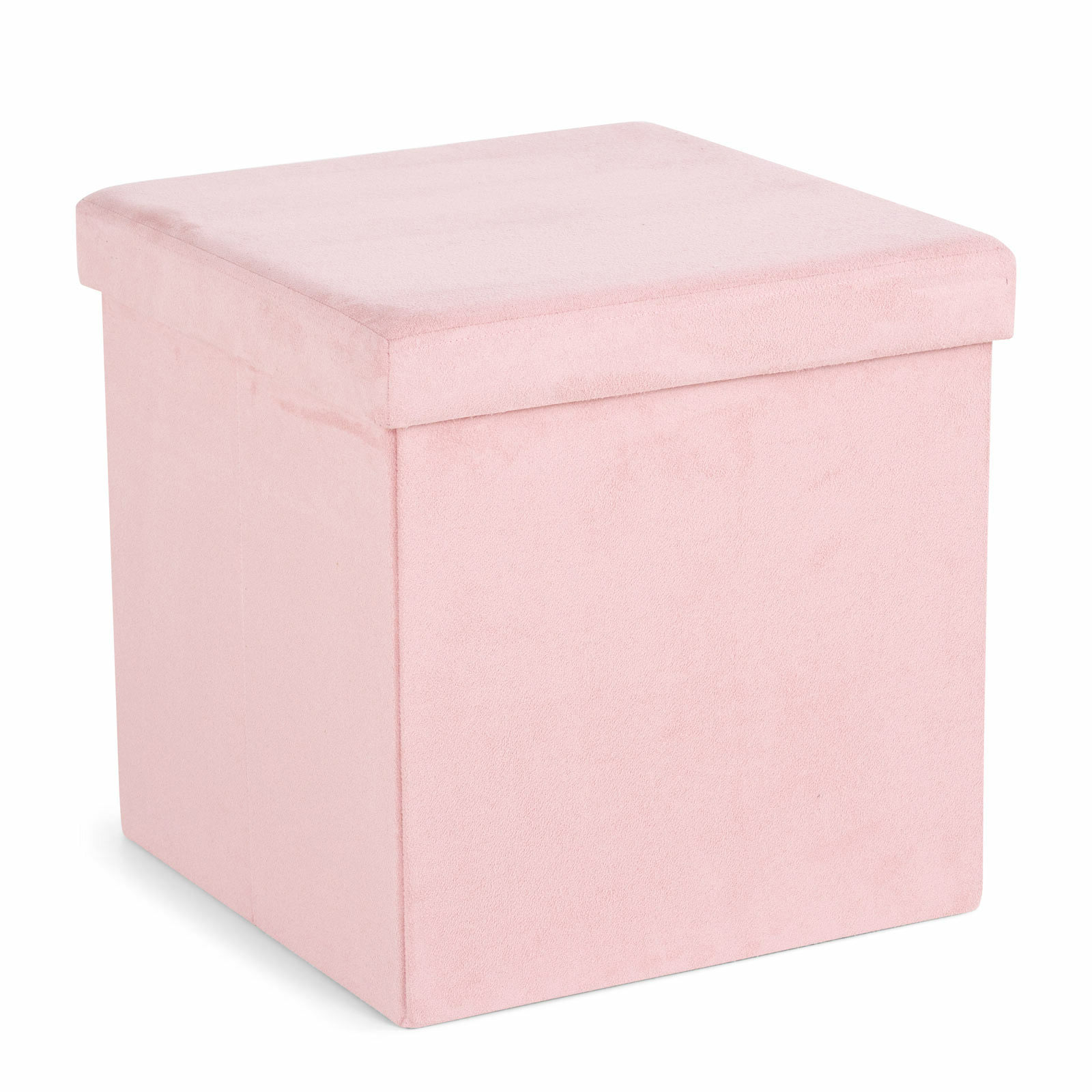 Sitzhocker - rosa - Samt - 38 cm