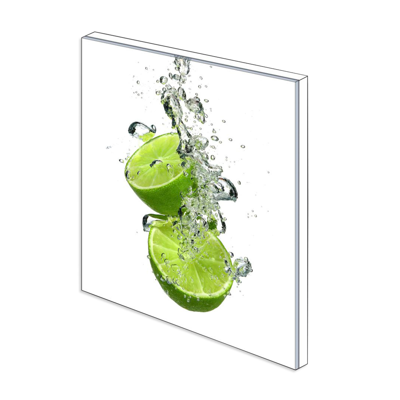 Küchenrückwand aus Glas - Limette - 60x65 cm