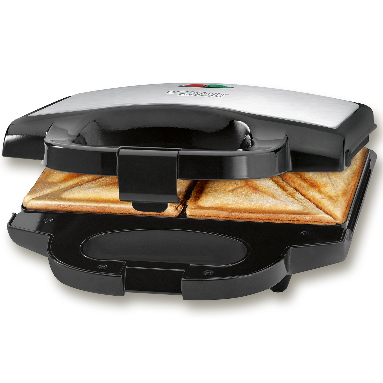 BOMANN Sandwichtoaster ST 1372 CB 613721 - Edelstahl-schwarz