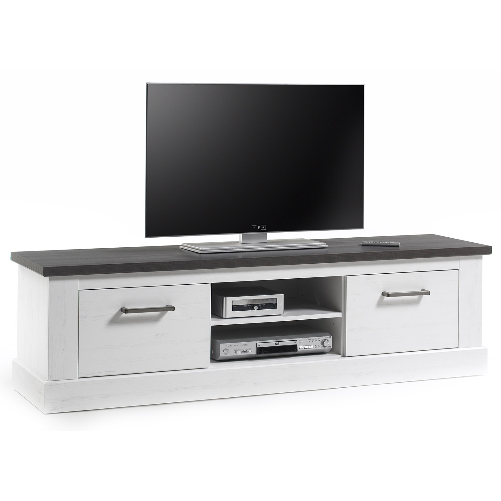 TV-Lowboard - Pinie weiß-Wenge - 170 cm breit