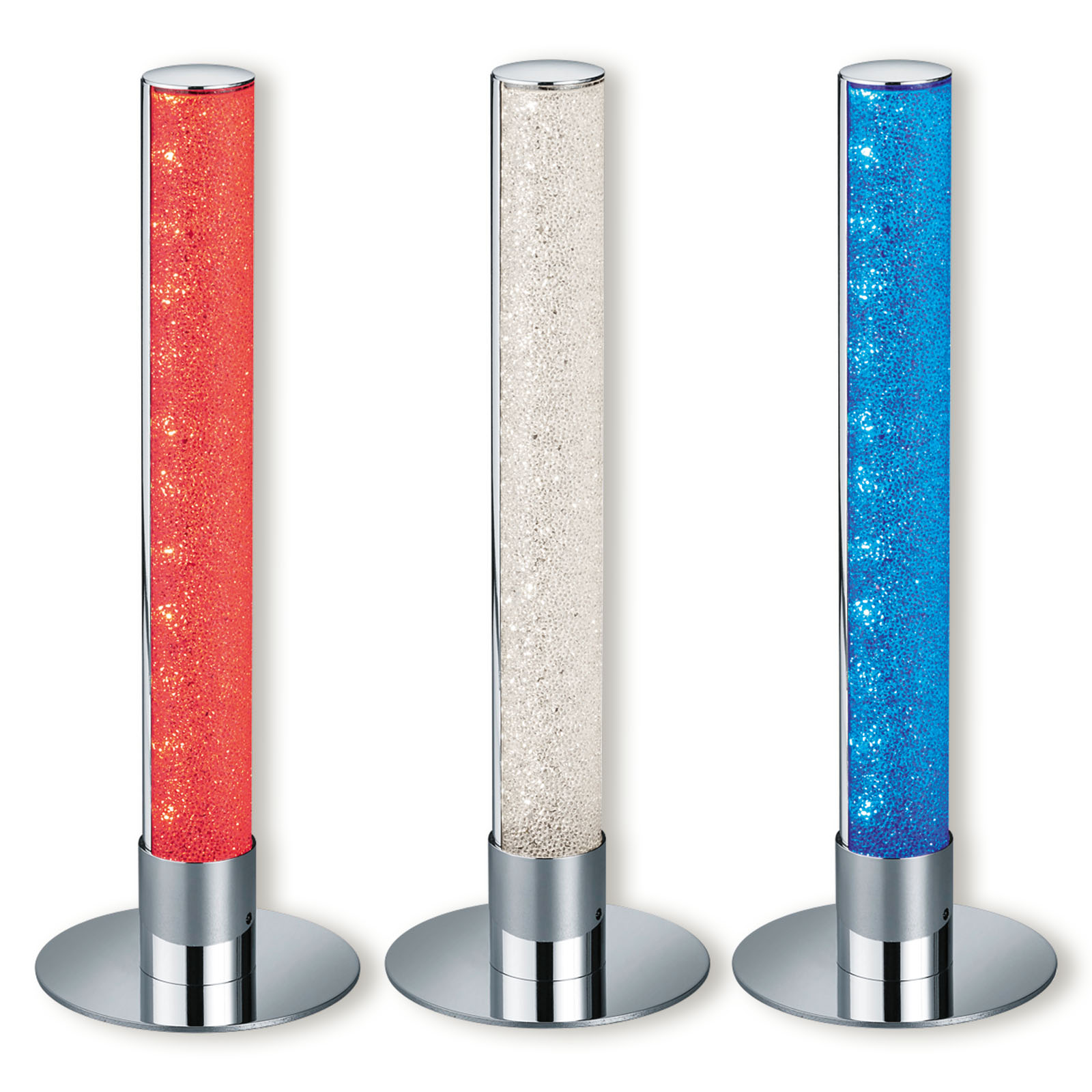 LAMPURA LED-RGB-Tischlampe - weiß-chrom