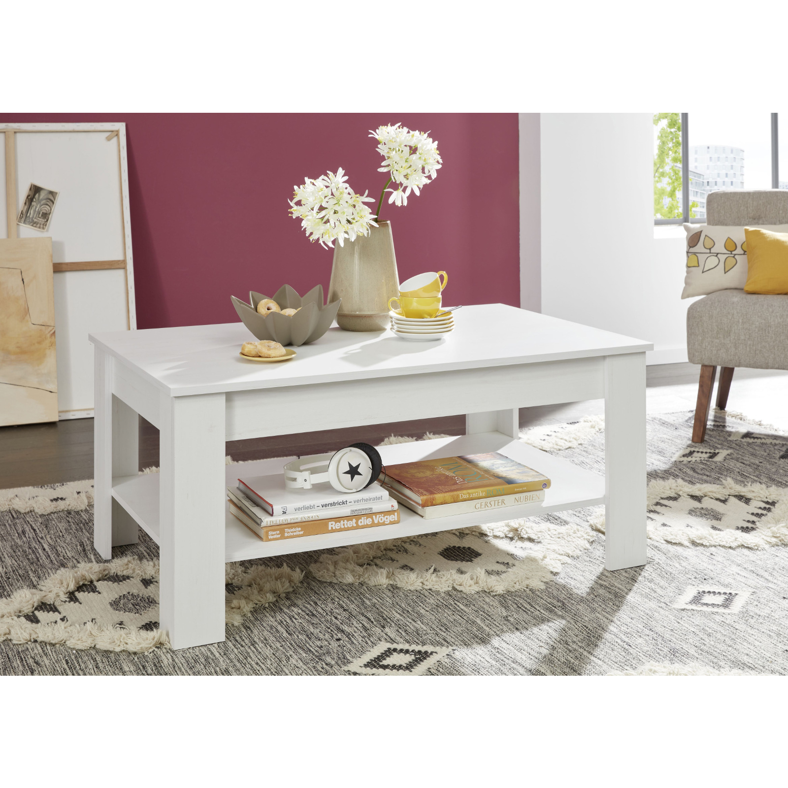 Couchtisch - Andersen Pinie weiß - 110 cm