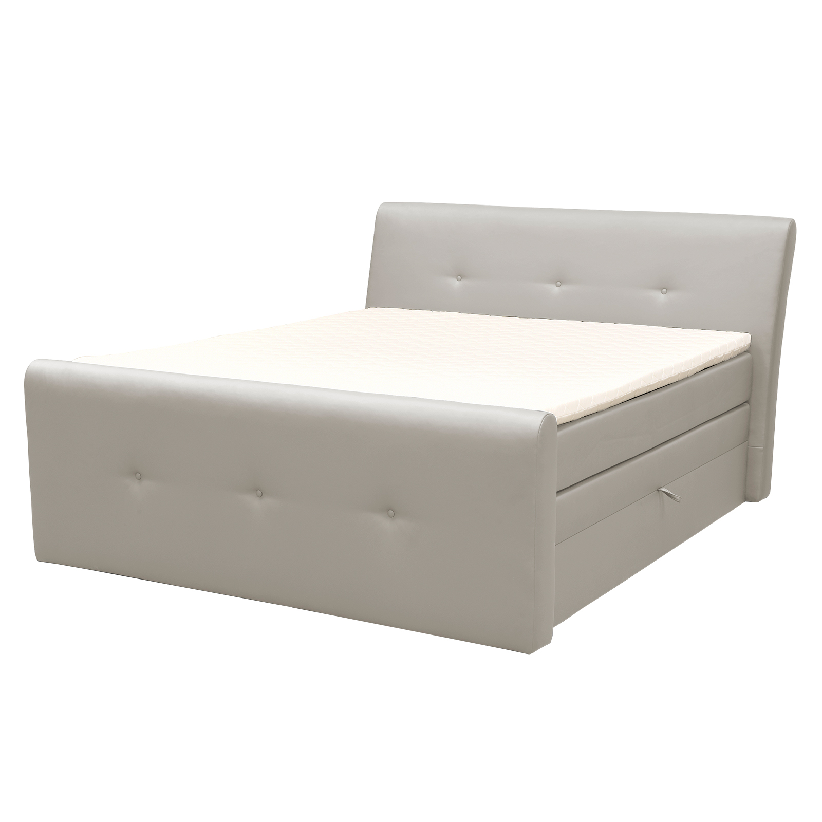 Boxspringbett - cremeweiß - H2 - 180x200 cm