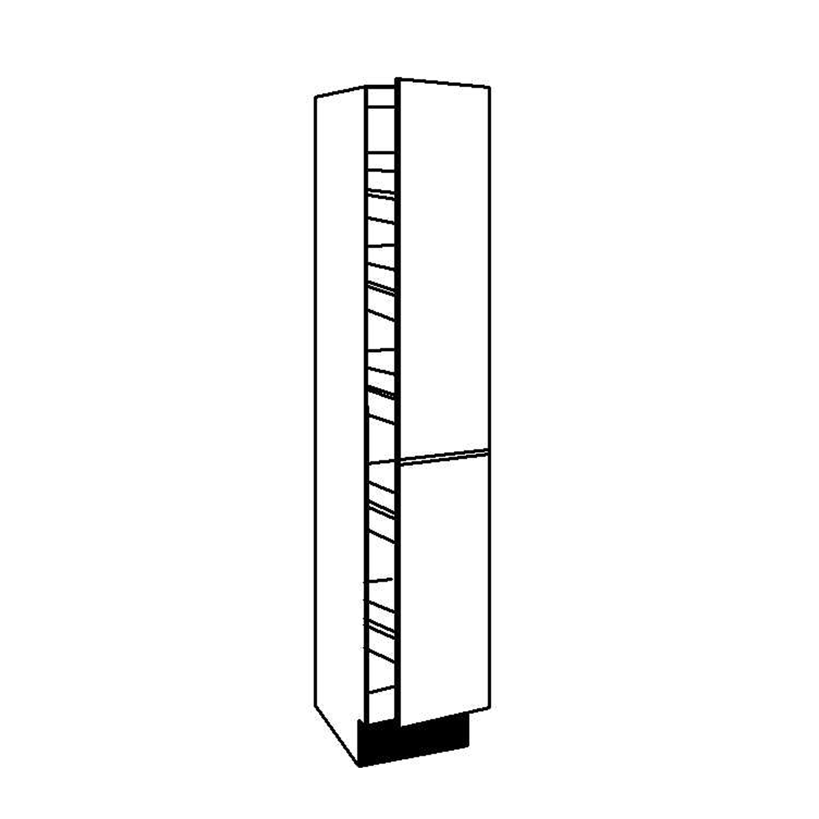 Apothekerschrank - weiß Lacklaminat-weiß - 30 cm
