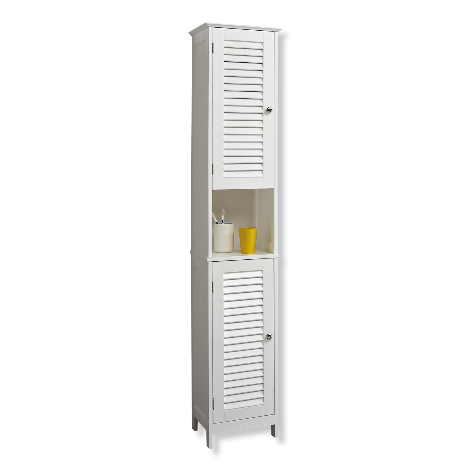 Hochschrank - weiß - Türanschlag links - 32 cm breit