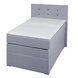 Boxspringbett - silber - H3 - 90x200 cm