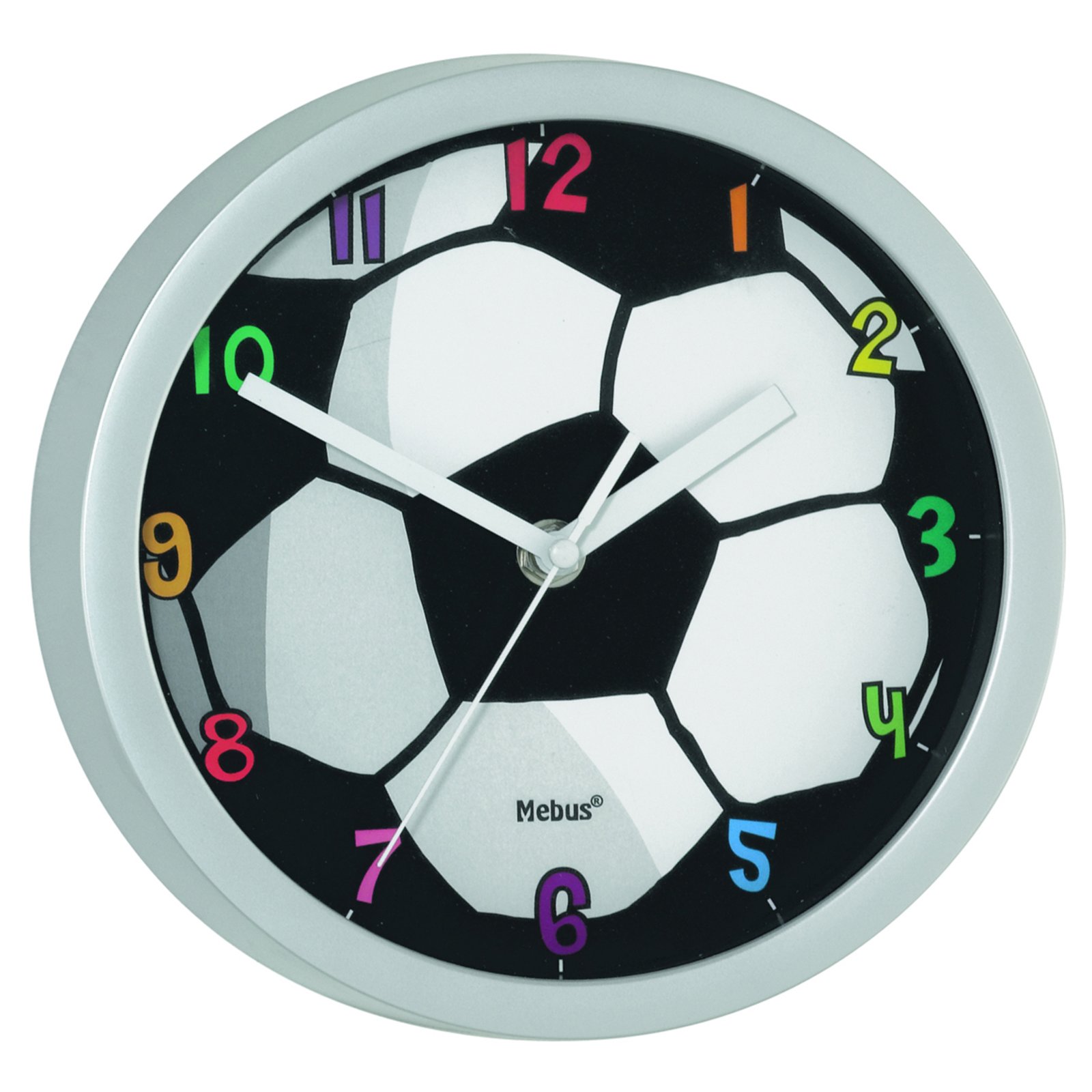 Spülbecken Quarz = kinderquarzwanduhr silber fußball Ø 20 cm uhren Spülbecken Quarz = kinderquarzwanduhr silber fußball Ø 20 cm uhren
