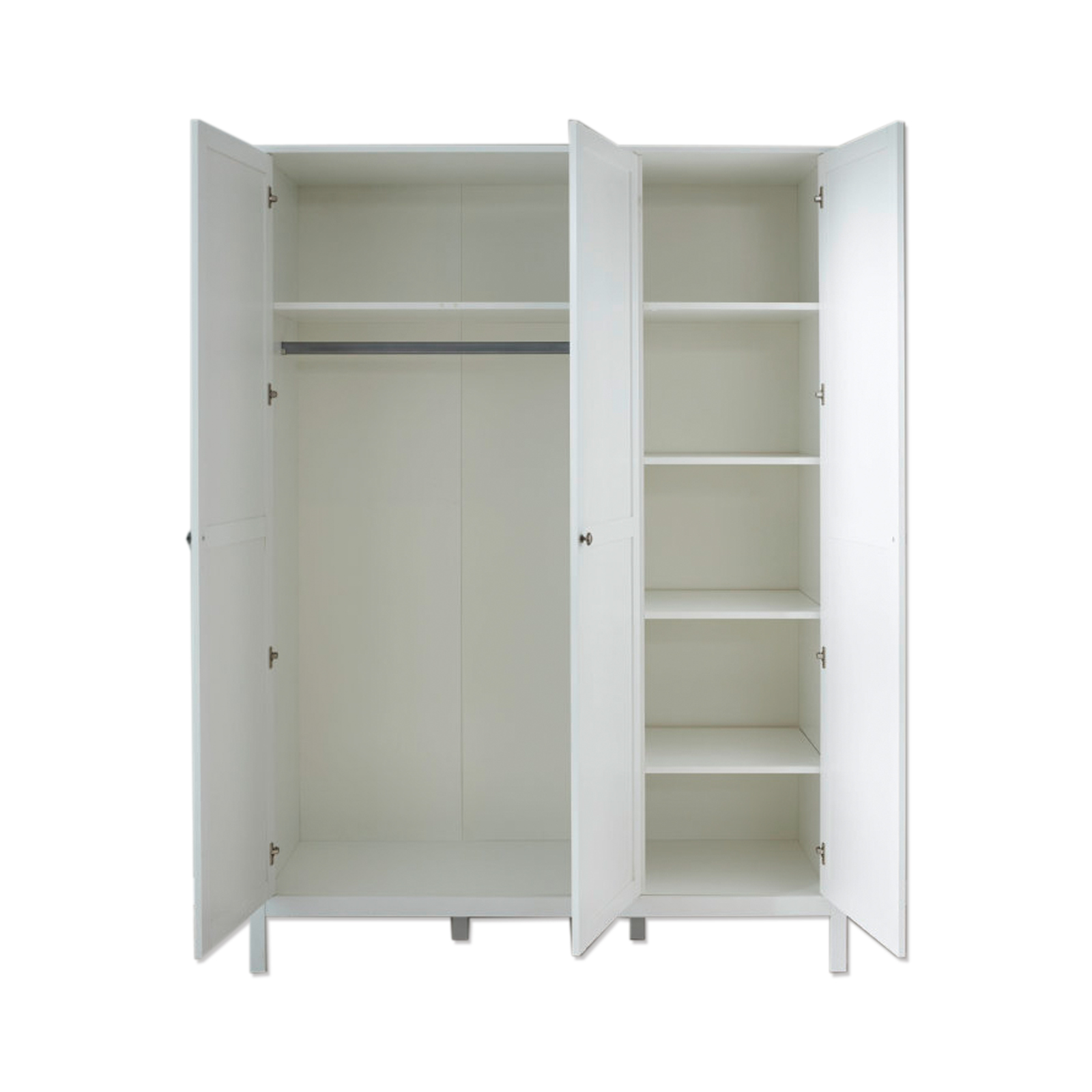 Kleiderschrank - weiß - 141 cm breit