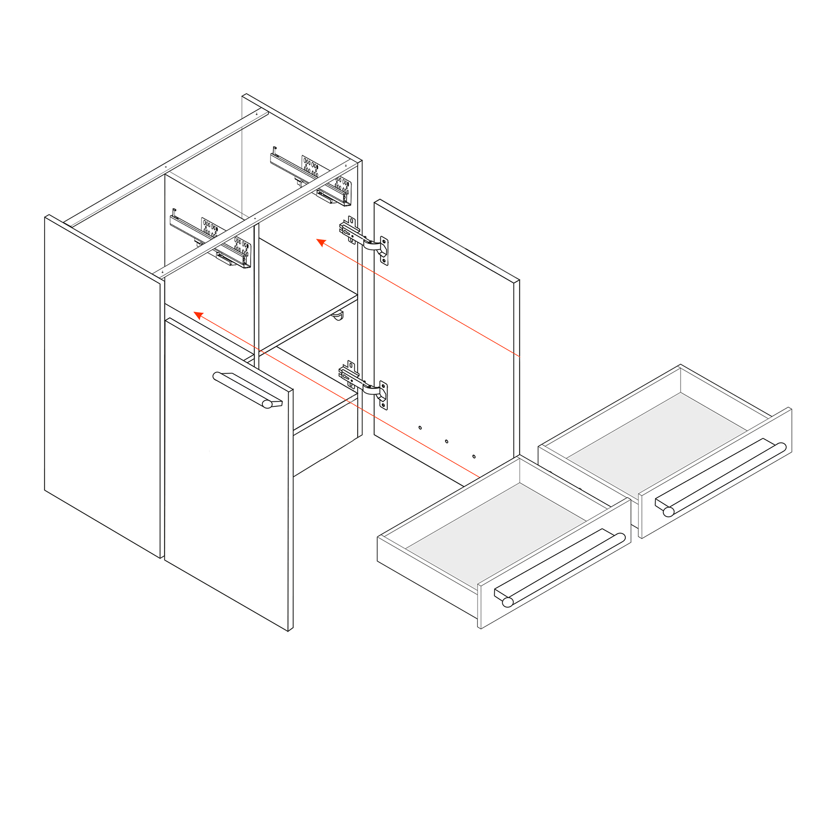 Unterschrank - weiß-blau Hochglanz | Online bei ROLLER kaufen