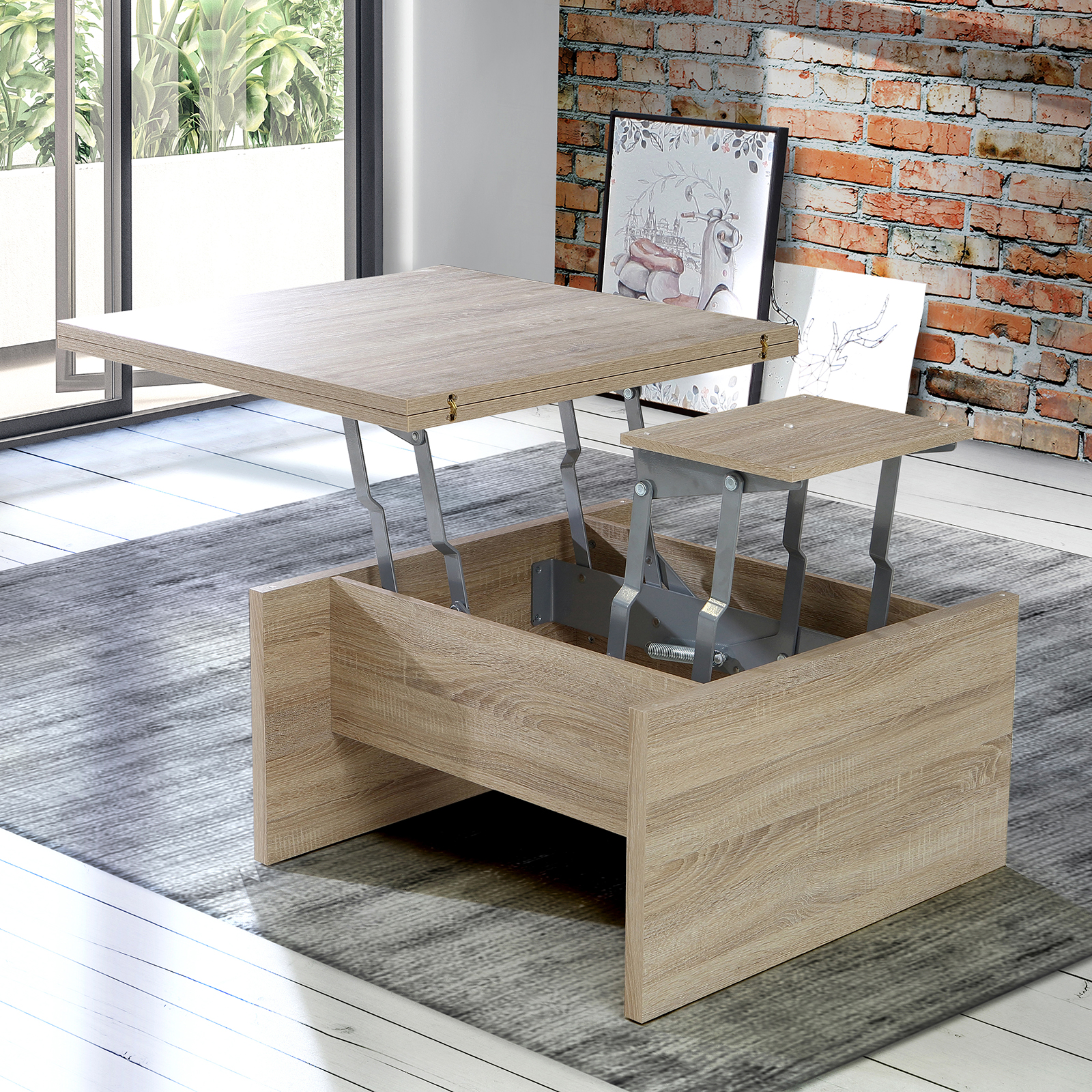 Couchtisch Sonoma Eiche 80x80 cm Online bei ROLLER