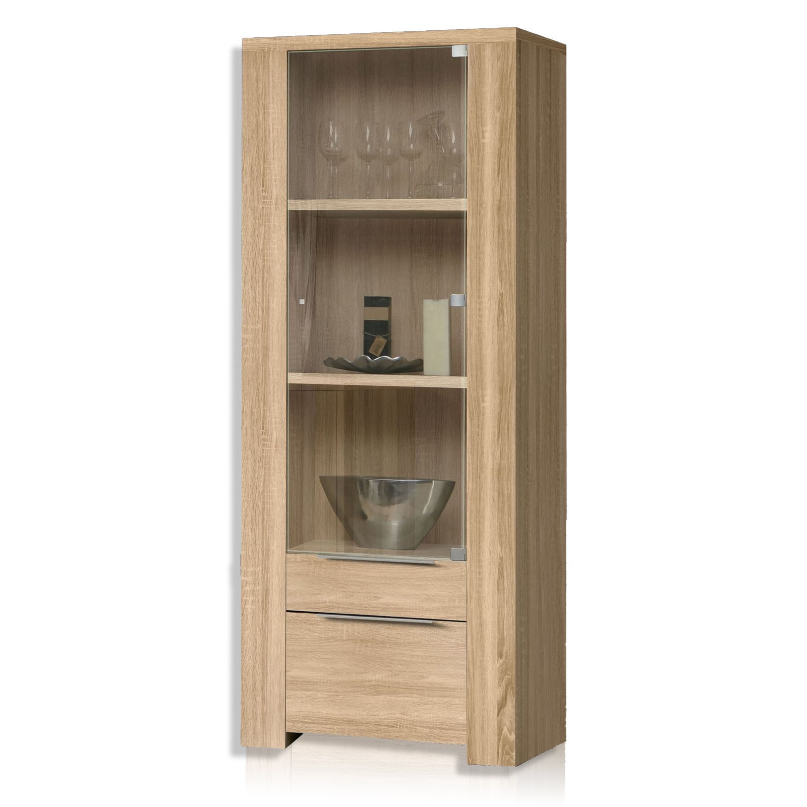 Vitrine - Sonoma Eiche - 70 cm breit