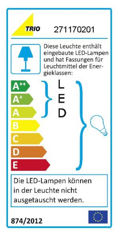 LED-Wand-Leselampe - Nickel - Stoff weiß