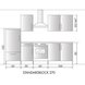 Küchenblock - weiß Hochglanz - Betonoptik - 270 cm