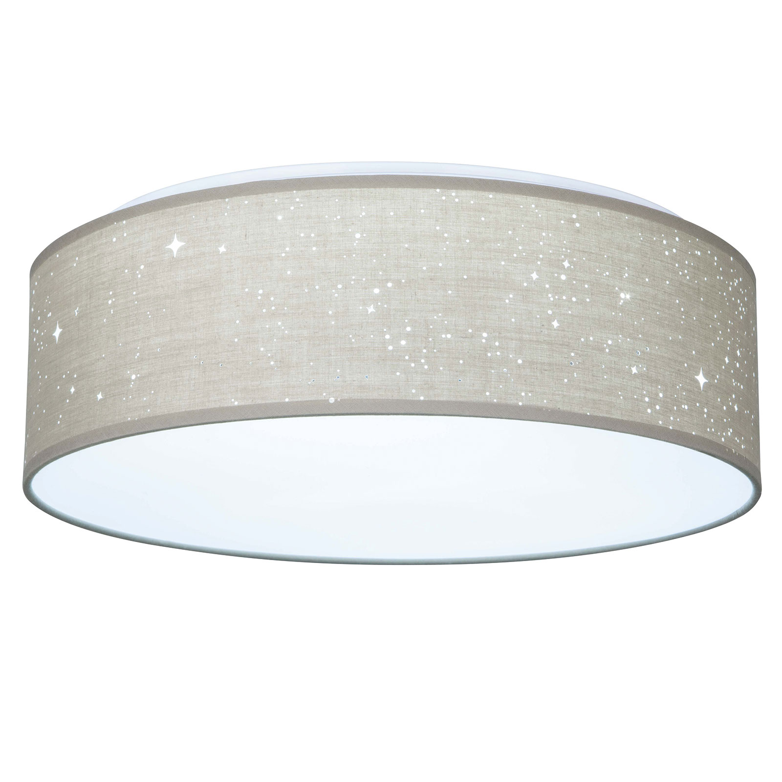 LAMPURA LED-Deckenlampe - taupe - Ø 40 cm