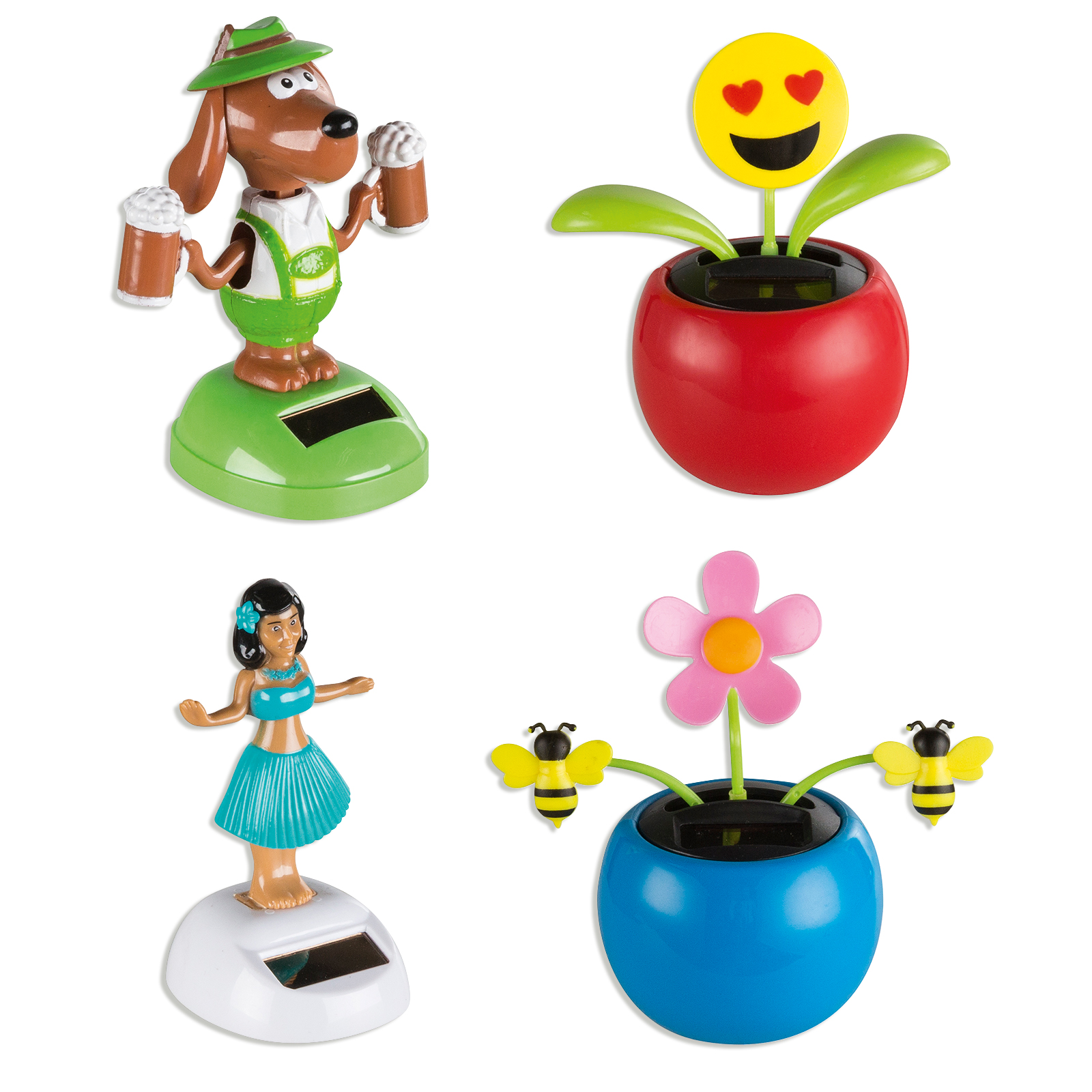 Solar-Wackelfigur - bunte Designs