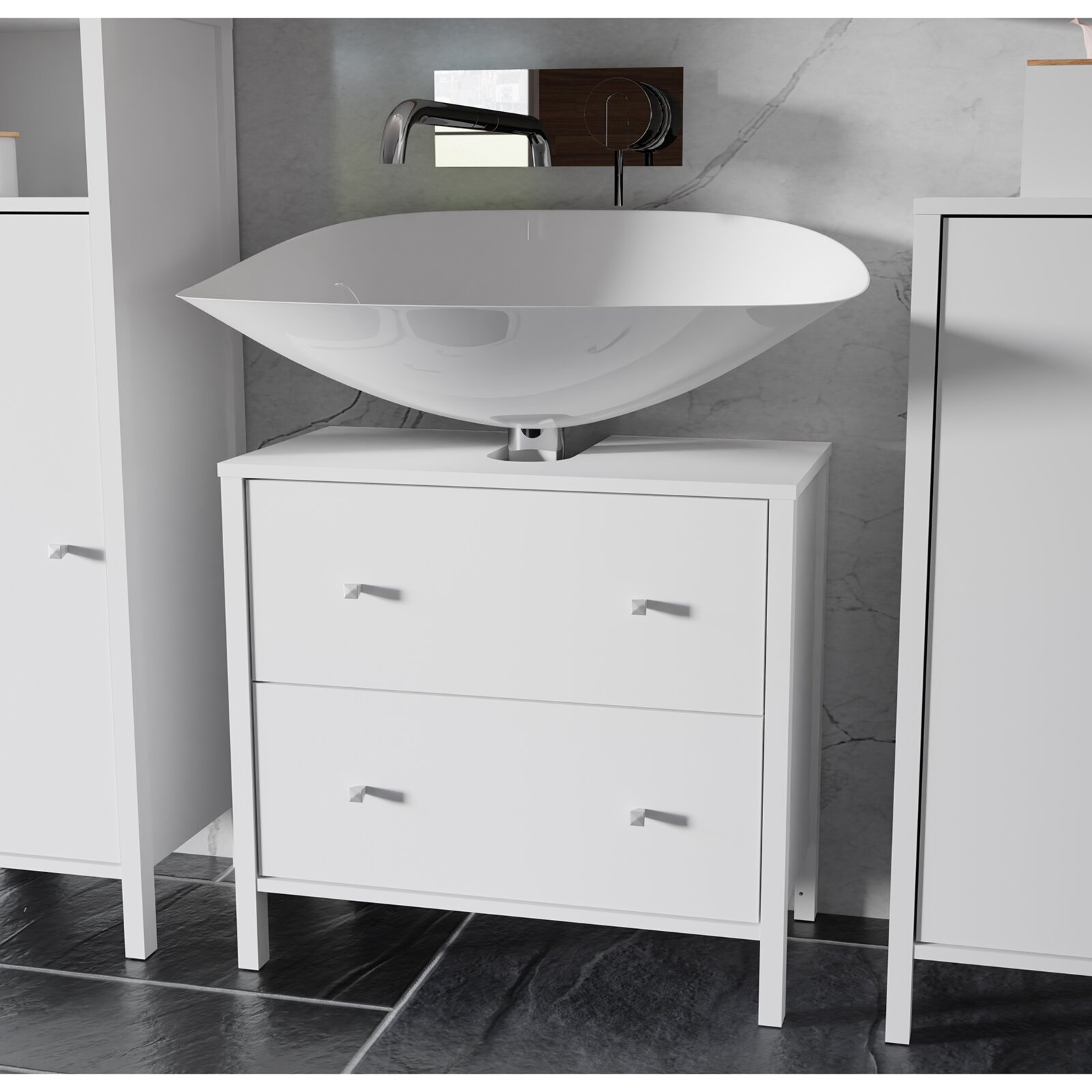 Waschbeckenunterschrank - weiß - 64 cm | Online bei ROLLER kaufen