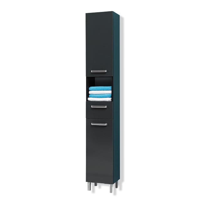 Hochschrank MAINZ - anthrazit glänzend - 30 cm