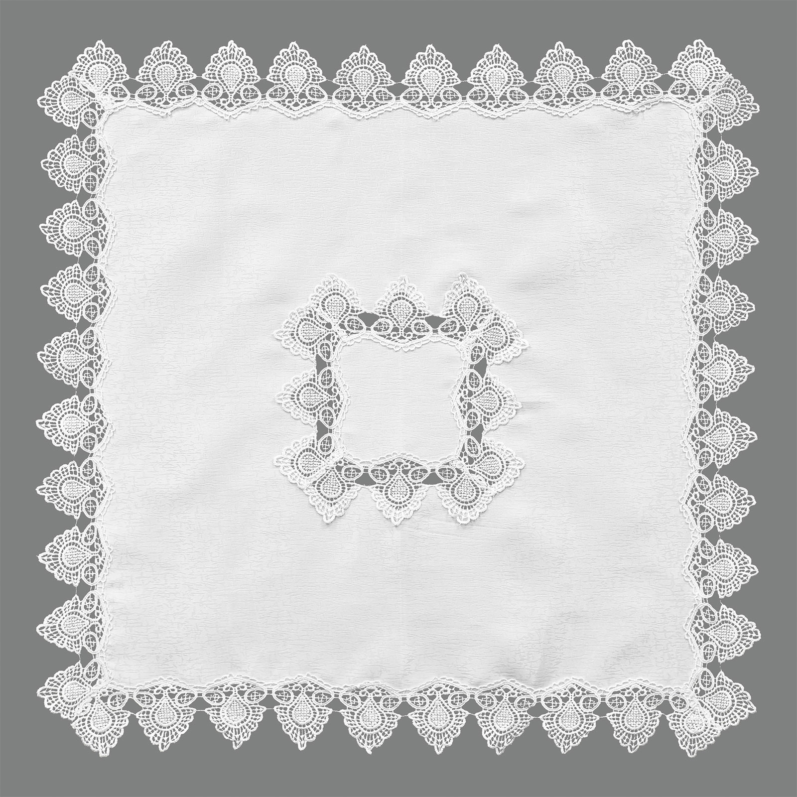 Tischdecke - sortiert - weiß - 85x85 cm