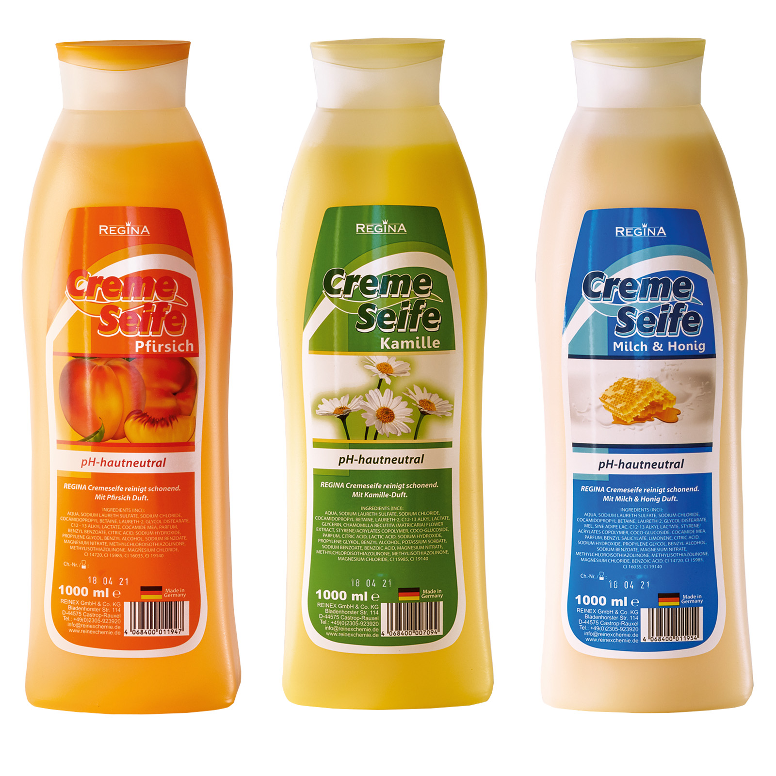 Cremeseife Nachfüllflasche - sortiert - 1000 ml