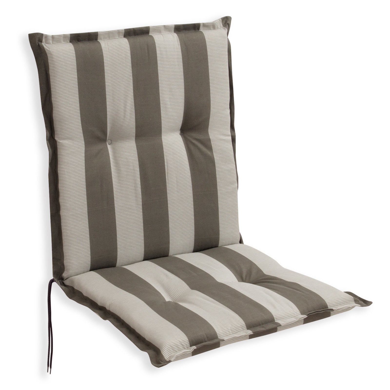 NiedriglehnerAuflage NAXOS braunbeige Streifen 49x98 cm