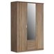 Drehtürenschrank - Sonoma Eiche - Spiegel - 136 cm