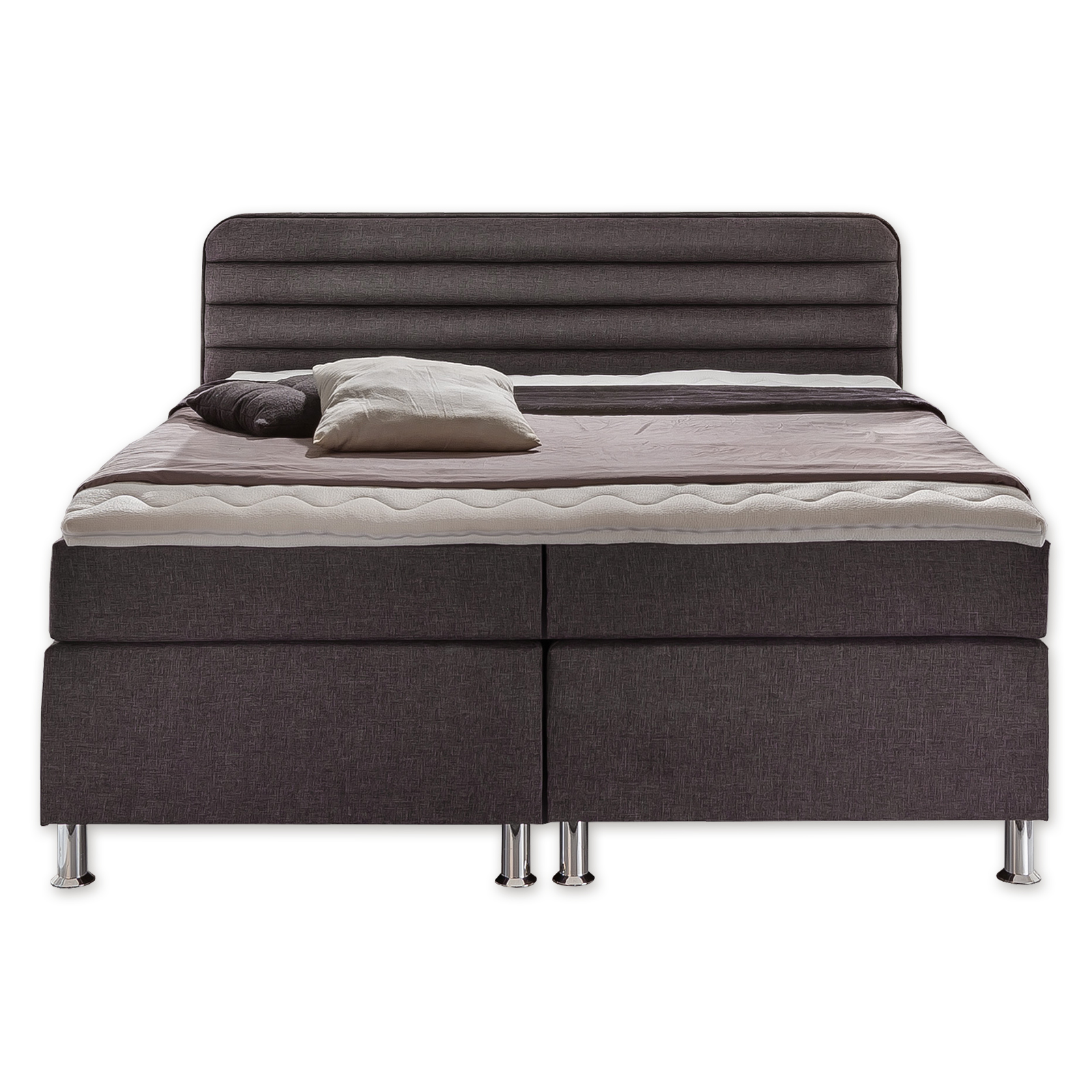 Boxspringbett - anthrazit - H2/H3 - 180x200 cm