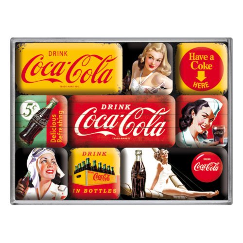 Coca-Cola yello mix Magnet-Set 9-teilig 