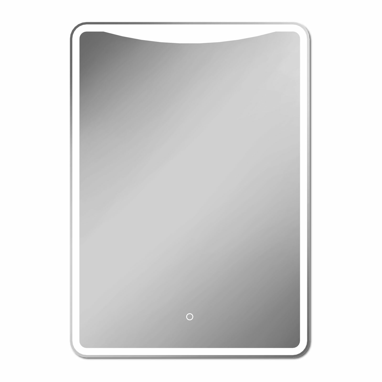 led-spiegel - touch-sensor - umlaufende beleuchtung - 50x70 cm