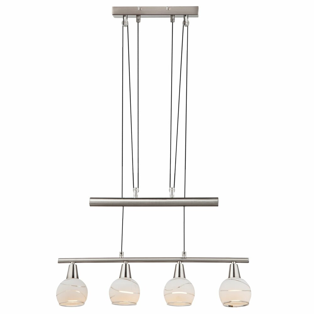LED-Pendelleuchte - Nickel matt - Glas - 4-flammig | Online bei ROLLER