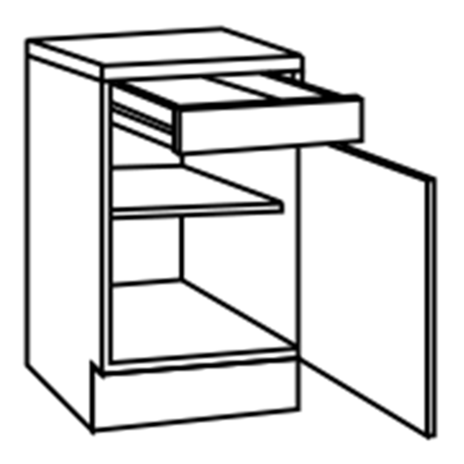 Anrichte - anthrazit-Sonoma Eiche - 30 cm breit