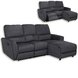 Ecksofa - grau - Microfaser - Relaxfunktion