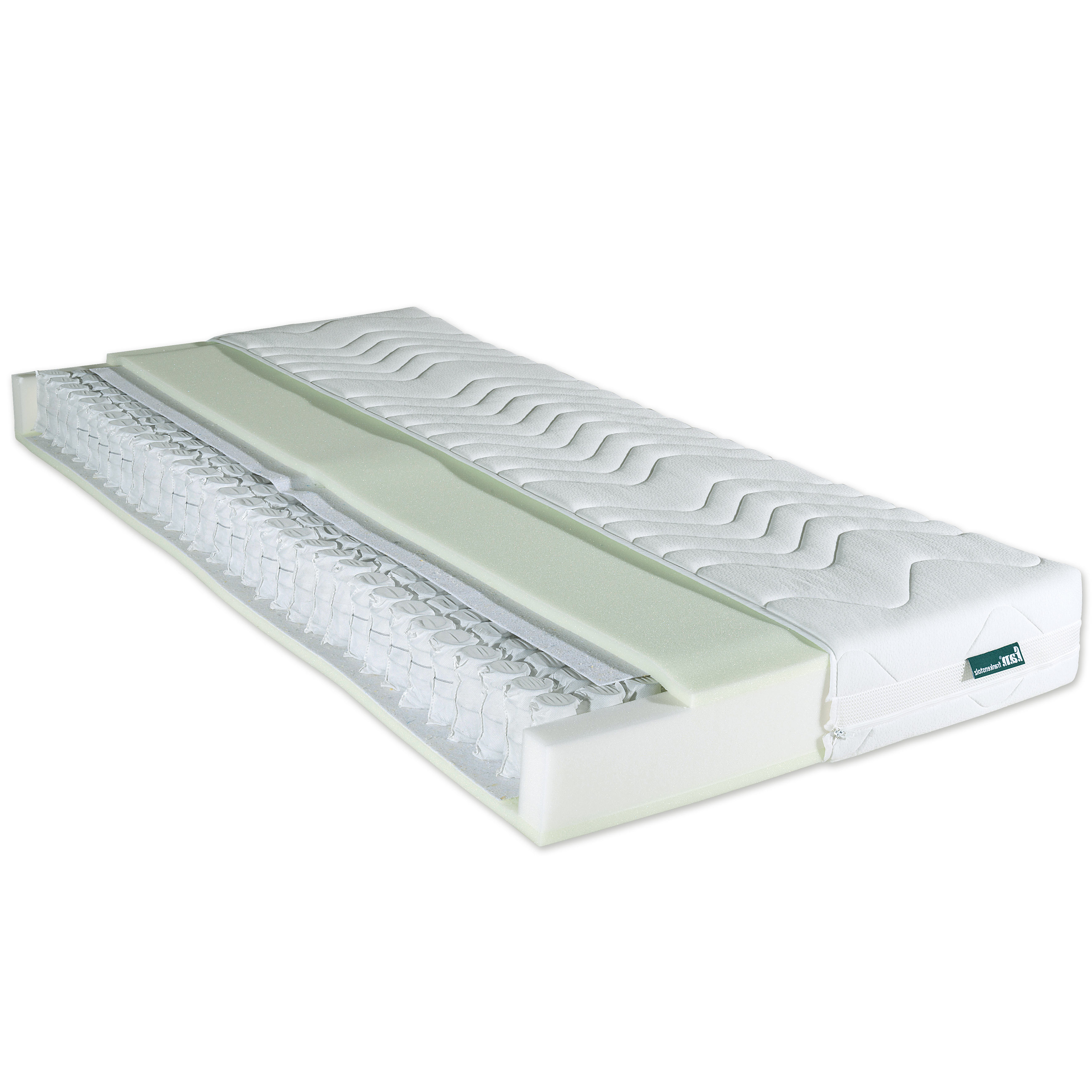 Taschenfederkernmatratze KOMFORT MED - H3 - 90x200 cm