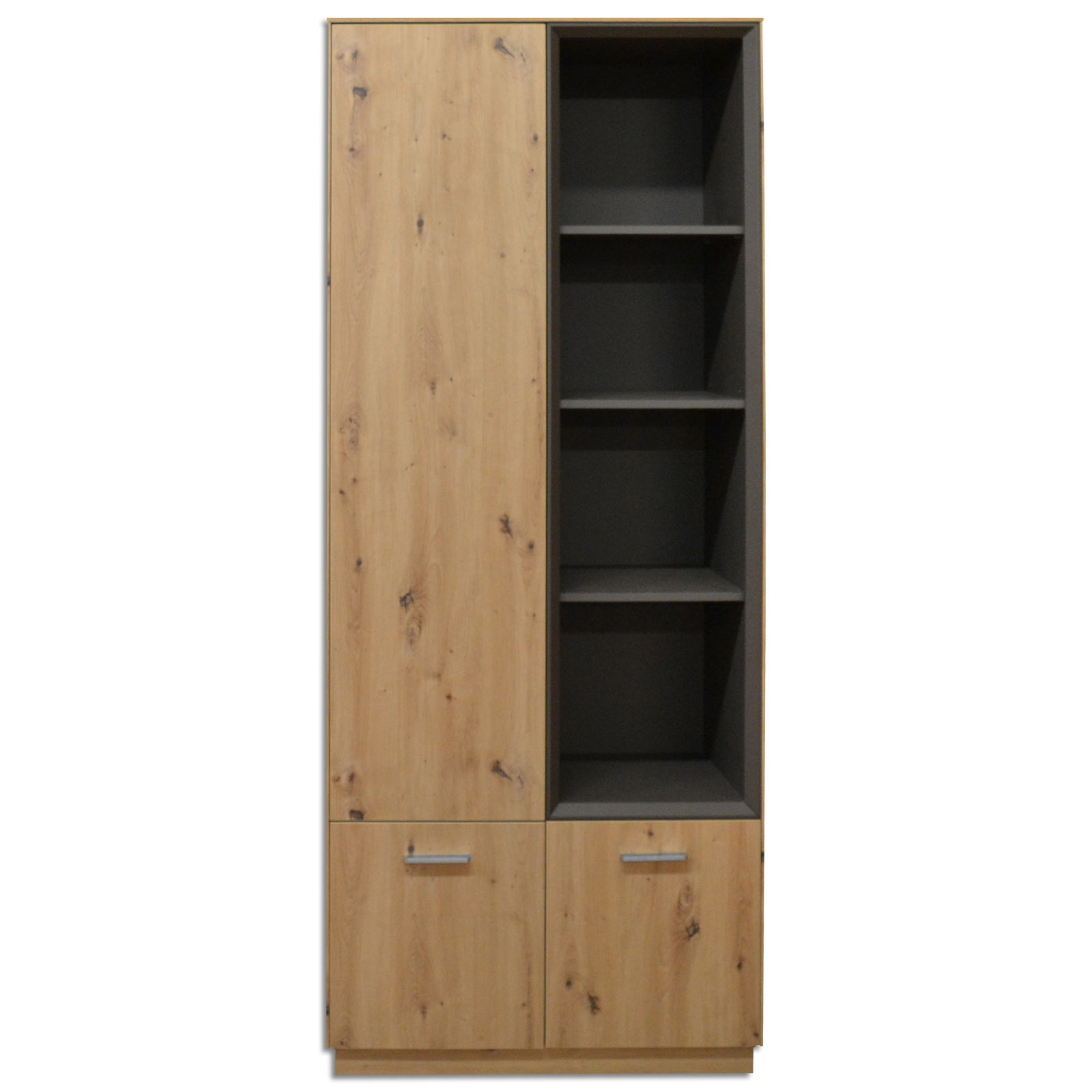 Vitrine - Asteiche-Lava matt Lack - 79 cm breit