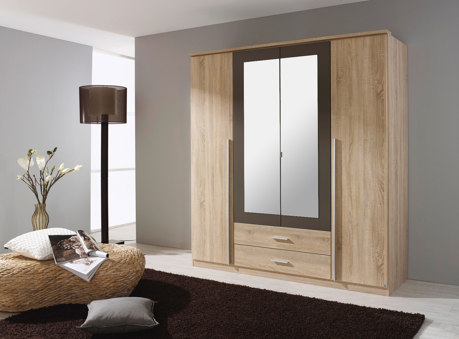 Kleiderschrank - Sonoma Eiche-grau - 181 cm | Online bei ... Kleiderschrank - Sonoma Eiche-grau - 181 cm | Online bei ...