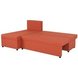 Ecksofa - orange - Webstoff - mit Liegefunktion
