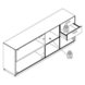 Sideboard - Asteiche-Lava matt Lack - 197 cm breit